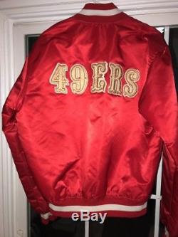 Vtg 1980-90s Men's L STARTER San Francisco 49ers Satin Jacket Red Rare Color
