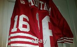 Vtg 1990s Joe Montana 49ERS wilson authentic JERSEY, signed, Notre Dame