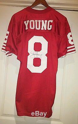 Vtg 1993 Steve Young Signed Authentic wilson Pro Line 49ers Jersey, COA BYU