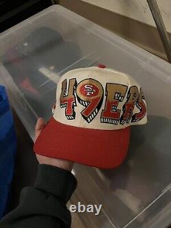 Vtg 90s San Francisco 49ers Graffiti Snapback Hat Cap NFL Drew Pearson Co