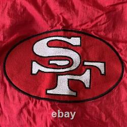 Vtg 90s Starter Jacket Mens M Pullover 1/3 Zip San Francisco 49ers NFL Football