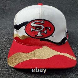 Vtg Apex One San Francisco 49ers Hat Proline Snapback Wave Splash White NFL Read