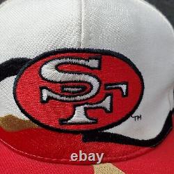 Vtg Apex One San Francisco 49ers Hat Proline Snapback Wave Splash White NFL Read