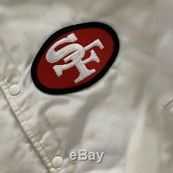 Vtg Chalk Line Jacket San Francisco 49ers Forty Niners Rare White Satin Large