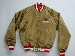 Vtg Chalk Line NFL SF San Francisco 49ers Satin Jacket Full Snap Mens Small