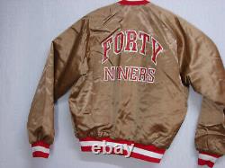 Vtg Chalk Line NFL SF San Francisco 49ers Satin Jacket Full Snap Mens Small