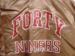 Vtg Chalk Line NFL SF San Francisco 49ers Satin Jacket Full Snap Mens Small