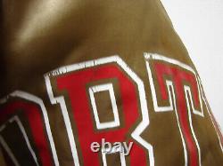 Vtg Chalk Line NFL SF San Francisco 49ers Satin Jacket Full Snap Mens Small