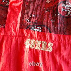 Vtg San Francisco 49ers All Over Print Jacket Snapback Hat XL Apex One NFL Rare
