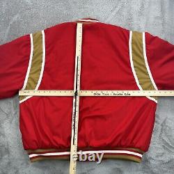 Vtg San Francisco 49ers Jacket Mens XL Red Logo Athletic Letterman Puffer 90s