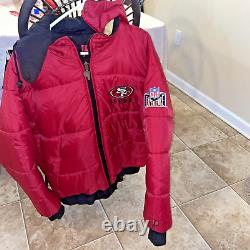 Vtg San Francisco 49ers Jacket MensXLarge Pro Player NFL Experience Parka Puffer