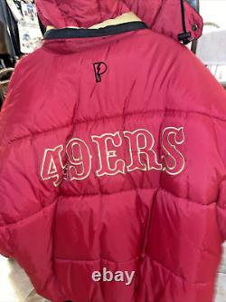 Vtg San Francisco 49ers Jacket MensXLarge Pro Player NFL Experience Parka Puffer