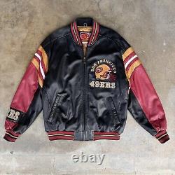 Vtg San Francisco 49ers NFL Vintage Medium Carl Banks GIII Leather Men Jacket