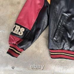 Vtg San Francisco 49ers NFL Vintage Medium Carl Banks GIII Leather Men Jacket