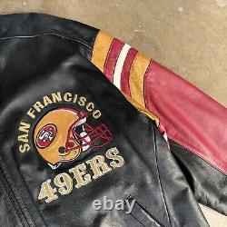 Vtg San Francisco 49ers NFL Vintage Medium Carl Banks GIII Leather Men Jacket