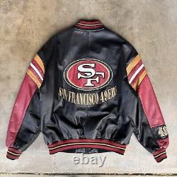 Vtg San Francisco 49ers NFL Vintage Medium Carl Banks GIII Leather Men Jacket