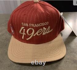 Vtg San Francisco 49ers Snapback Hat Sports Specialties Pinstripe NOS NWT Rare