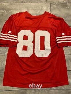 Vtg Starter Jerry Rice 80 San Francisco 49ers NFL Football Jersey Uniform Large