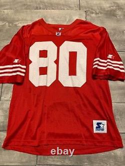 Vtg Starter Jerry Rice San Francisco 49ers NFL Football Jersey Uniform Size LG