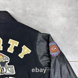 Vtg chalk line san francisco 49ers varsity jacket mens L black 1990 Super Bowl