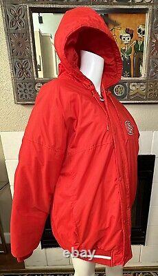 X-Large Retro 1980-90s NFL San Francisco 49ers Hooded Red Starter Zip Jacket