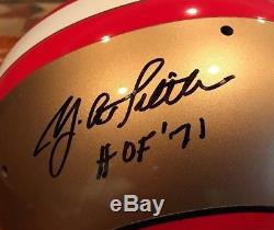 YA Tittle Autographed SF 49ers TK 2bar Suspension Helmet HOF 1971 PSA