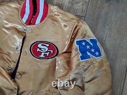 Youth NFL Reversible San Francisco 49ers Forty Niners Gold Satin Jacket